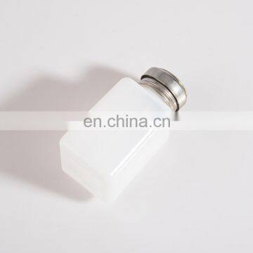 Stainless Steel Nail Art Liquid Alcohol Press Empty Bottle Portable Acrylic Gel Polish Cleaner Remover Dispenser photo-3