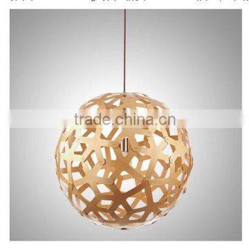 Wood veneer lamp shade for nordic lights