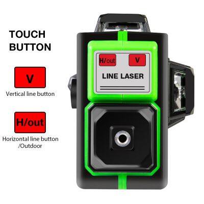 Green Beam Laser Level 12 Llines 3D Automatic Leveling 360 Degree Rotation Leveler photo-4