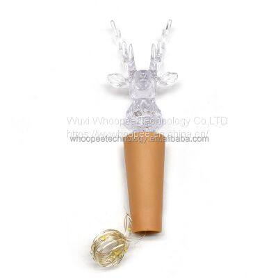 Bottle Cork Stopper Lights with Star Santa Elf Flame Topper LED Fairy String Lights 1m
