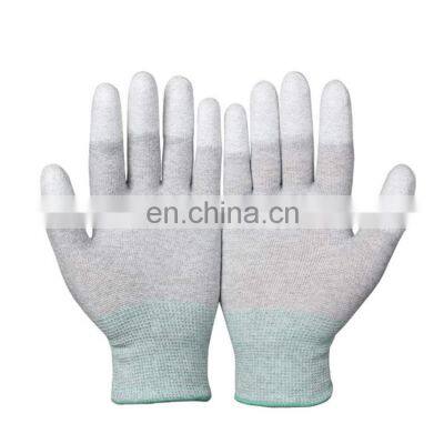 Antistatic ESD TOP Fit Fabric Nylon Gloves Fingertip Coating Glove