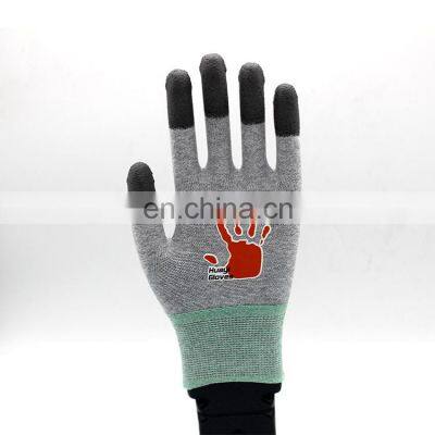 Antistatic Working Glove Nylon Carbon Fiber Esd PU Top Fit Glove