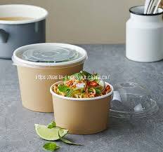 Disposable plates and bowls for hot food eco friendly containers dinnerware sets