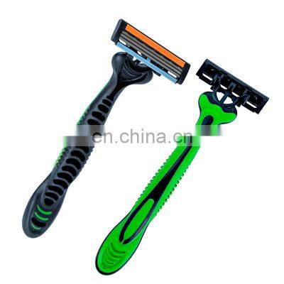 Face razor disposable rrazor triple blade rubble handle men's shaving Double blade razor  wholesale  three blades razor