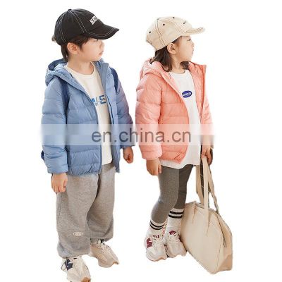 Manufacturers directly supply new children's down jackets for boys and girls lightweight children's hooded down jackets