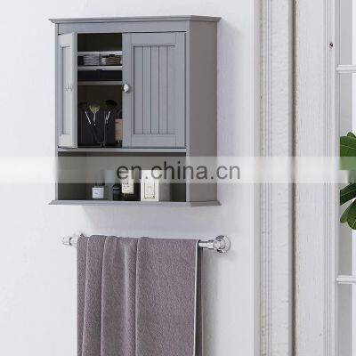 Home Bathroom Cabinet Wall Mounted With Doors Wood Hanging Cabinet Wall Cabinets photo-5