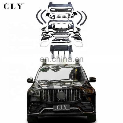 CLY Car Bumpers For 2020+ Mercedes GLS X167 Upgrade GLS63 AMG Body kits AMG GT Grilles Front Rear Wheel Arch Diffuser Tips