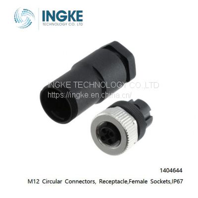 1404644,INGKE,M12 Circular Connectors, Receptacle,Female Sockets,4PIN,IP67