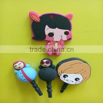 soft pvc phone plug/ custom various style jack phone plug for cell phone