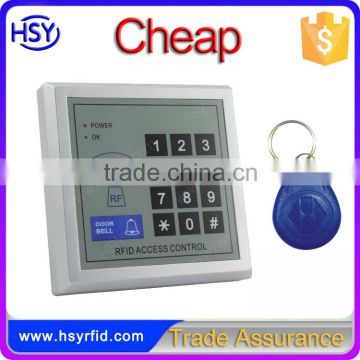 HSY-S200 China supplier 500 card or keychain tag user 125khz single door access control system with numeric keypad