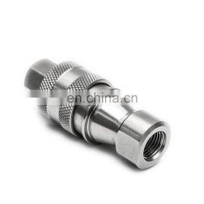 self-locking Kzf open and close hydraulic quick connector Close type stainless steel 304 hydraulic quick release coupling