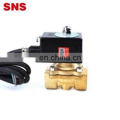 SNS 2WF Series 110V Explosion-proof Normally Closed Pneumatic Large Diameter Coil Brass Solenoid Valve photo-3
