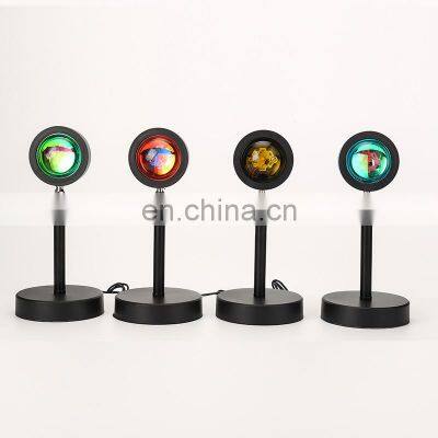 Rgb Modern Projection Night Rainbow Sunset Light For Living Room Table Bedroom Dimmable Floor Lamp