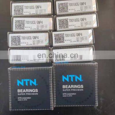 NTN Angular Contact Bearings 7001 UCG/GNP4 High Speed Spindle Bearings 7001UCG/GNP4