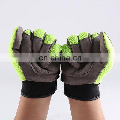 Large Size Custom Synthetic Leather Reinforced Anti Vibration Mechanic Work Glove photo-2