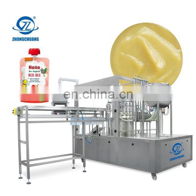 Automatic Doy Pack Packaging Machines Emballage Ketchup Baby Fruit Puree Liquid Doypack Spout Pouch Filling Capping Machine