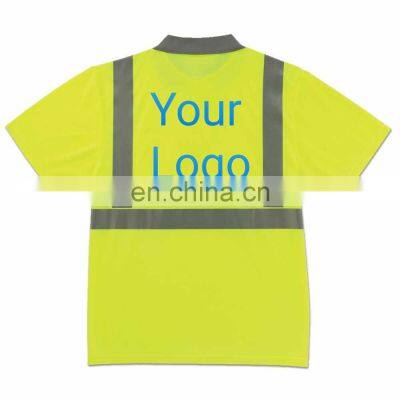 Polyester hi Vis Workwear Shirt With Customize Logo Fluorescent Colors Yellow Best Selling High Visible Shirts photo-5
