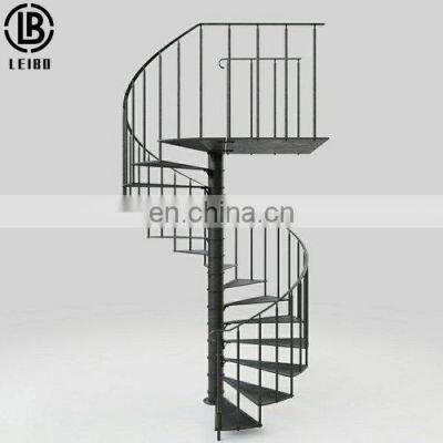 Modern Design Easy Installation Stairs Steel Structure Retro High Polished Staircase photo-5