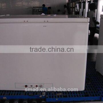 300L Chest Freezer with Top Open Door, Deep Freezer with Glass Door, Interior Lamp