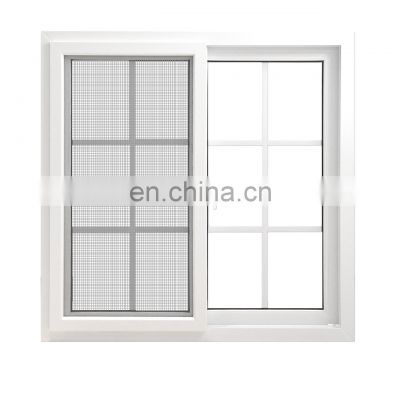 Interior sliding window grill design baby satefy security lock sliding windows pvc /vinyl cheap single pane sliding windows