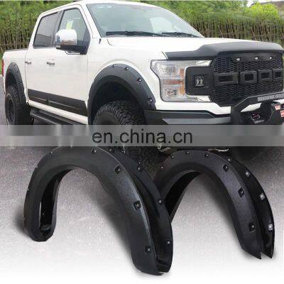 offroad custom auto body parts pickup truck accessories fender flare fit for Ford F150 2018 - 2019