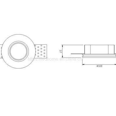 Round Recessed Gypsum GU10 LED Down Lights photo-2