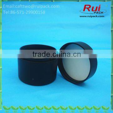 50g matte black single layer cream container, 50ml round frosted black one layer cream jar