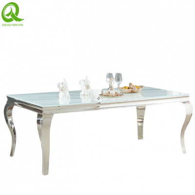 Modern event furniture stainless steel silver banquet wedding tables