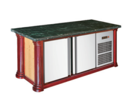 Marble Top Refrigerated Pizza Counter With Salad Bar
