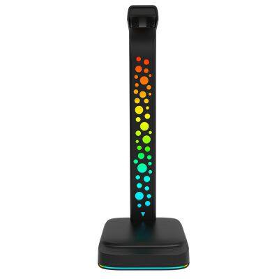 RGB LED Over Ear Gaming Headset Holder Stand With Keyboard and Mouse Connect USB HUB for Gamers Mounts Stands Product Category