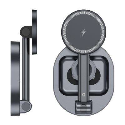 Portable Foldable 3 in 1 Wireless Magnetic Phone Charger Stand 15W Wireless Charger Fast Charging for Iphone photo-5