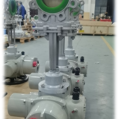 Stainless Steel Knife Gate Valve with Fluorine-Lined Material - Corrosion-Resistant for Chemical Processing and Harsh Media Applications