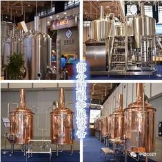 PLC Control Copper Beer Small Home Brewing Systems , Mini Beer Brewery Equipment photo-3