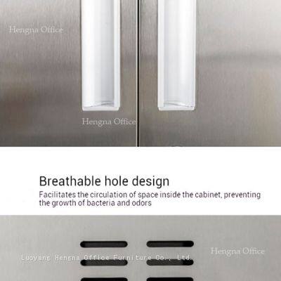 Estantes de almacenamiento para limpieza ventilados con candado de seguridad y perchas para herramientas – Perfectos para centros comerciales y centros comerciales photo-3