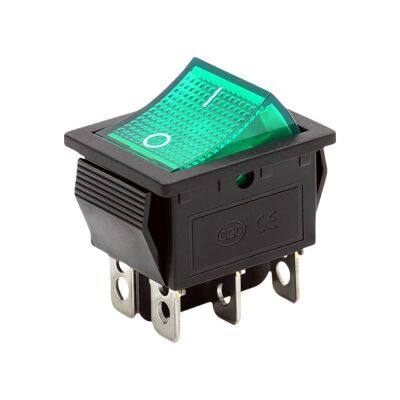Rocker Power Switch With Blue LED 20A 12V DC for Marine and RV Applications