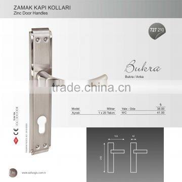 85mm Zinc Alloy Door Hardware Handle With Plate 727 210 photo-2