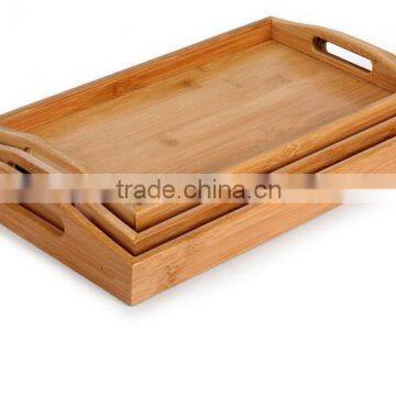 Eco-friendly Shabby Chic Wooden Serving Food Tray With Handles Wholesale