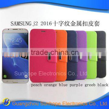 China Factory Tpu pu Leather Flip Cell Phone Case For Sansung J2 2016 J200F J200G J210F Tpu Cover photo-2