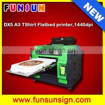 Hot selling garment printer cmyk and white colors for T shirt printing