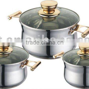 stainless steel cookware, 6pcs