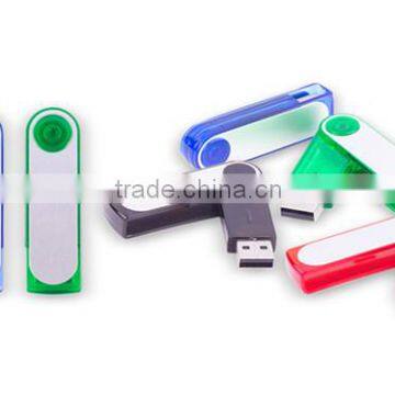 Transparent Fashion Swivel-Style Recycled Plastic USB Flash Drive