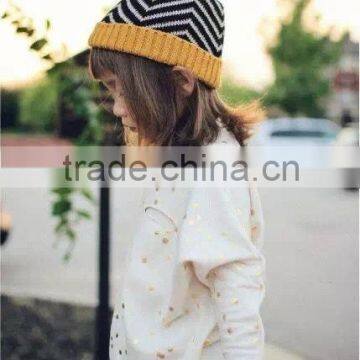 Wholesale Fashion Warm Striped Knitted Pom Pom Winter Hats for Children photo-2