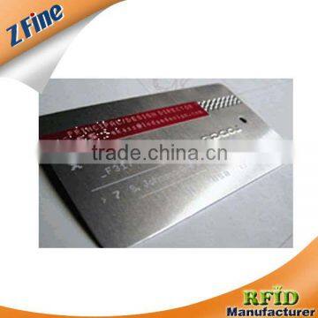 2013 Metal busniess card/siliver vip smart card/metal name card