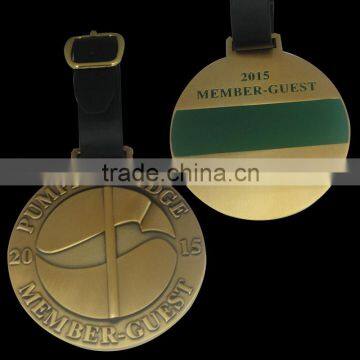 Member Bag Tag, Make of Zinc Alloy, Round Shape