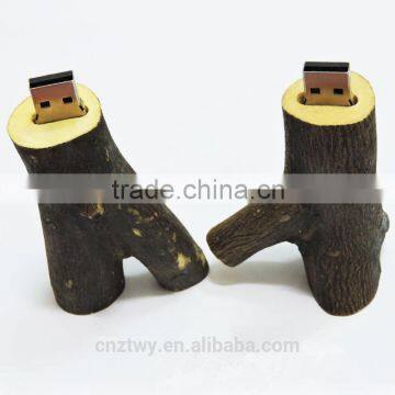 Factory Price Usb Stick Tree Shaped Wooden USB2.0 flash drive from 1GB to 64GB wooden usb key memory