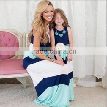 mommy and me maxi dress Stripe fashion women dress apparel long maix dress baby dress clothing