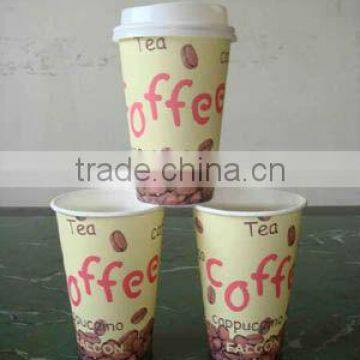 disposable paper cup with plastic lid assortment