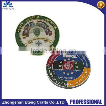 Enamel metal challenge royal coins, cheap sports medal coins
