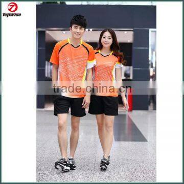 2015 Latest badminton wear Wholesale High Quality badminton shirt For Men Women Customize