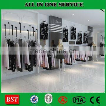 Fashionable Clothing Store Interior Design T Shirt Display Racks